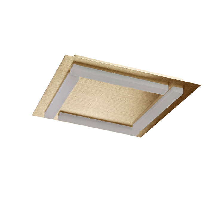 Mantra M8312/1 Verona Square Ceiling 4 Light 20W LED Satin Gold/Frosted Acrylic