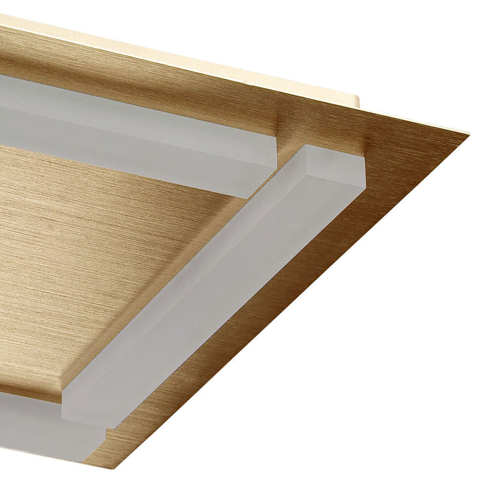 Mantra M8312/1 Verona Square Ceiling 4 Light 20W LED Satin Gold/Frosted Acrylic