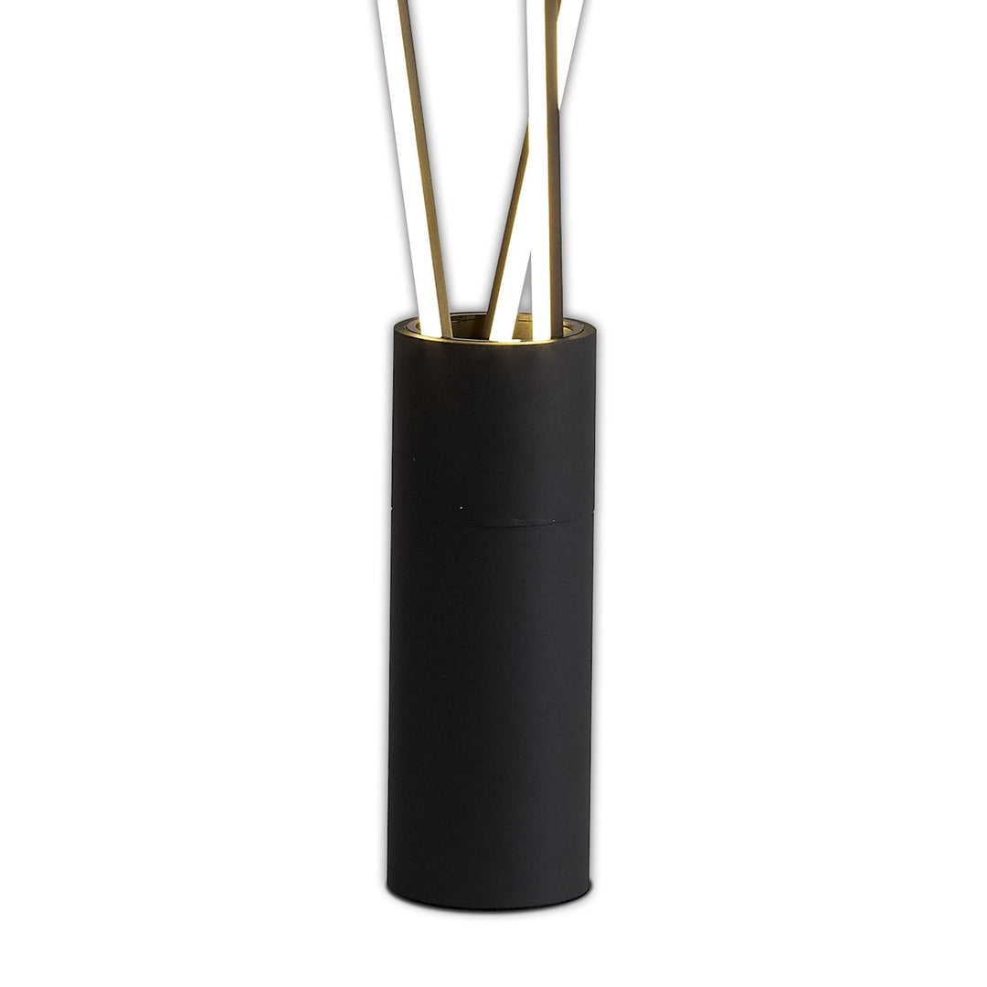 Mantra M7348 Vertical 3 Light Floor Lamp 60W LED Dimmable Black