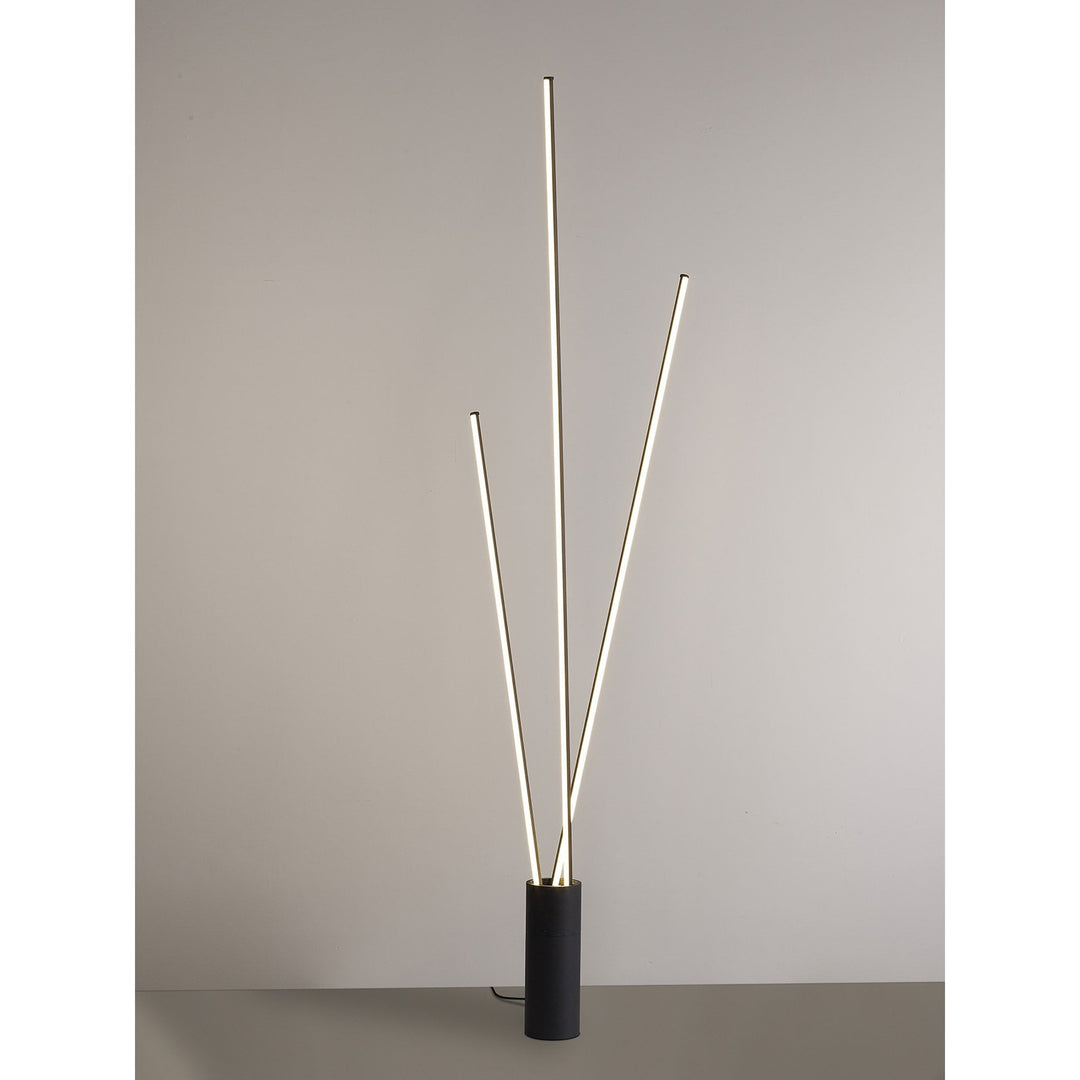 Mantra M7354 Vertical Floor Lamp 40W LED Dimmable Black