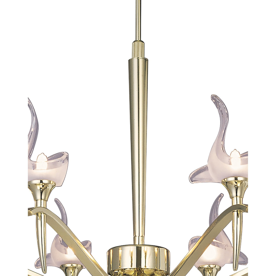 Mantra M0321PB Viena Telescopic Pendant Round 8 Light G9 Polished Brass