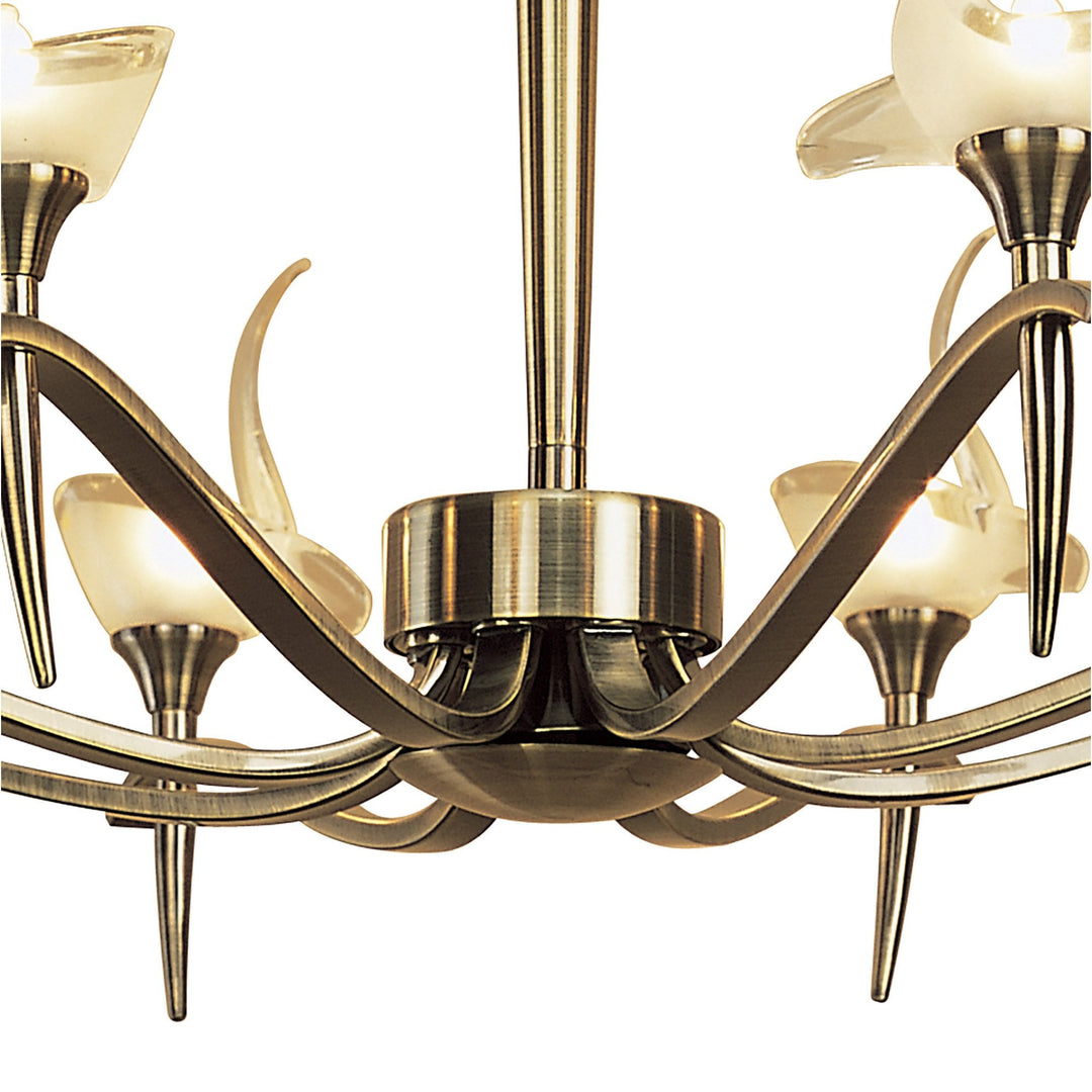 Mantra M0321AB Viena Telescopic Pendant Round 8 Light G9 Antique Brass