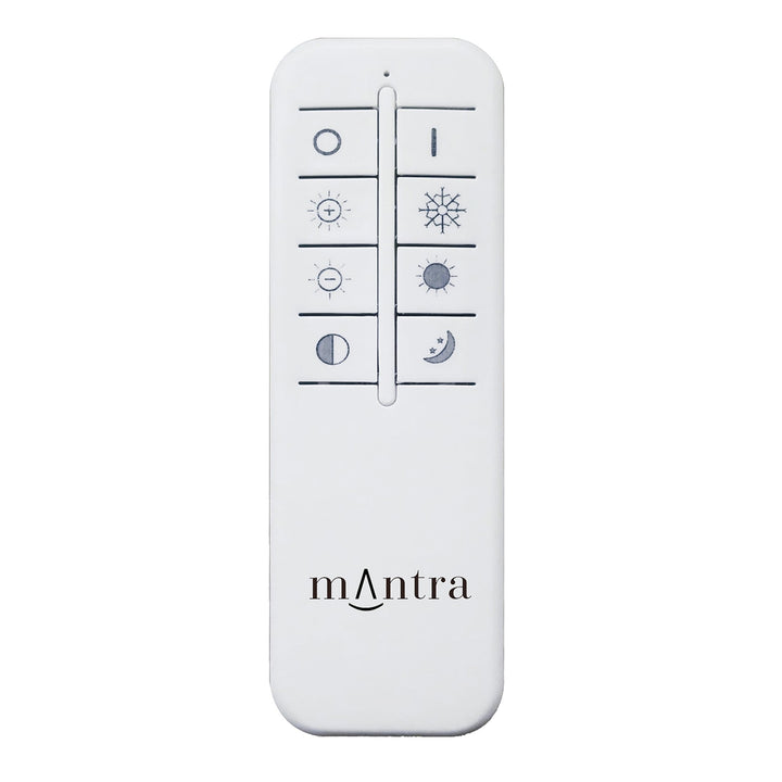 Mantra M5110 Virgin Flush 45cm Round 18W LED Remote Silver/Frosted Acrylic/Polished Chrome