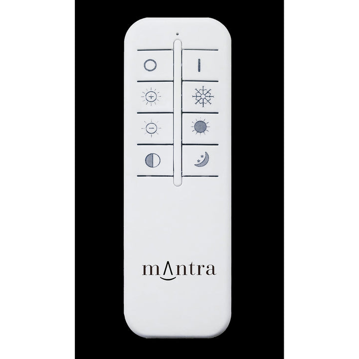 Mantra M5110 Virgin Flush 45cm Round 18W LED Remote Silver/Frosted Acrylic/Polished Chrome