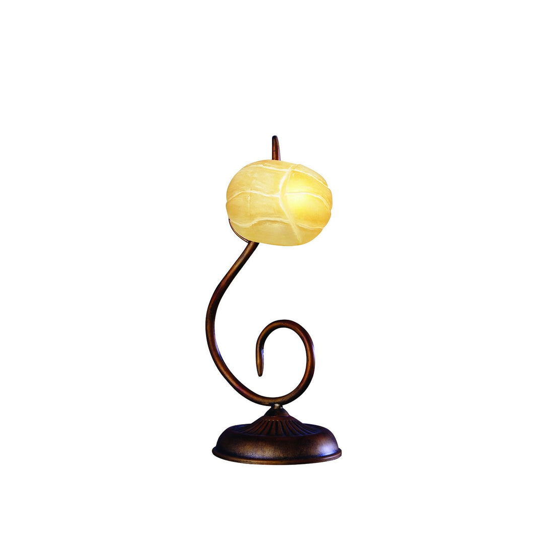 Mantra M38007 Wave Table Lamp 1 Light G9 Rustic Gold