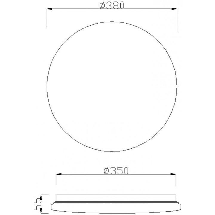 Mantra M5943 Zero II Flush 38cm Round 36W LED White