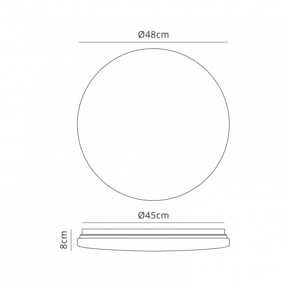 Mantra M5941 Zero II Flush 48cm Round 50W LED White