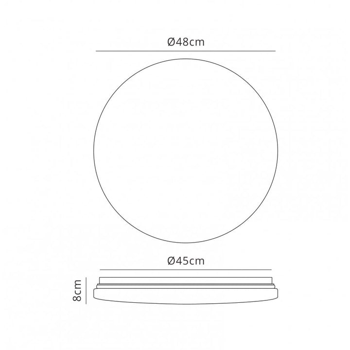 Mantra M5941 Zero II Flush 48cm Round 50W LED White