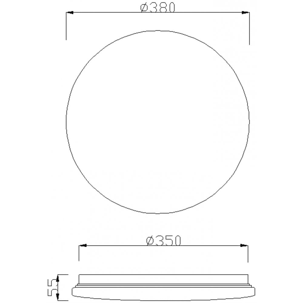 Mantra M5942 Zero II Flush 38cm Round 36W LED White