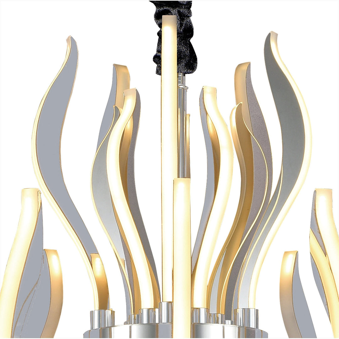 Mantra M5560 Versailles Pendant LED Light Polished Chrome White Acrylic