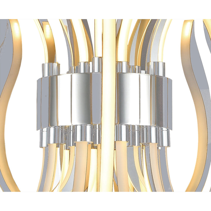 Mantra M5560 Versailles Pendant LED Light Polished Chrome White Acrylic