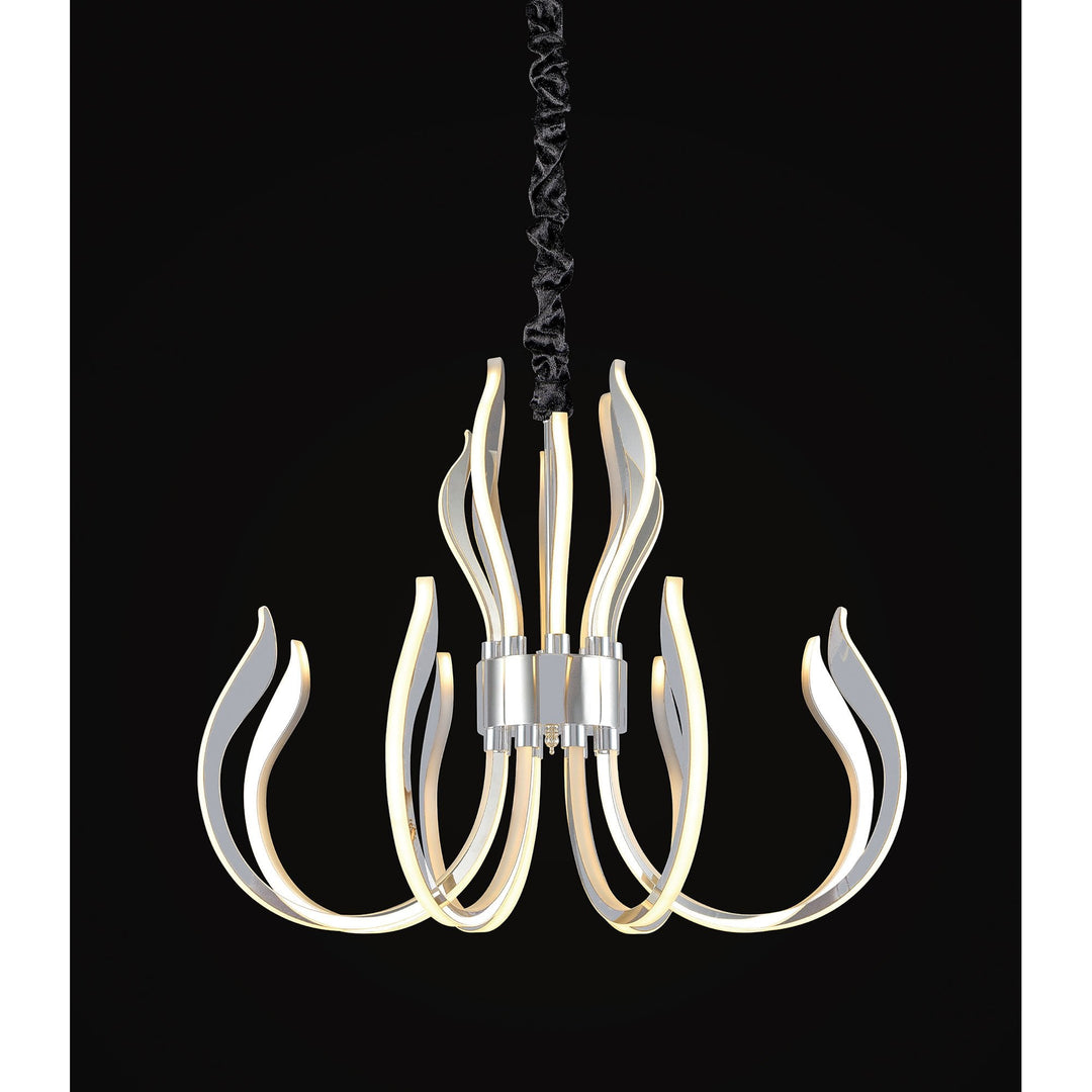 Mantra M5561 Versailles Pendant LED Light Polished Chrome White Acrylic