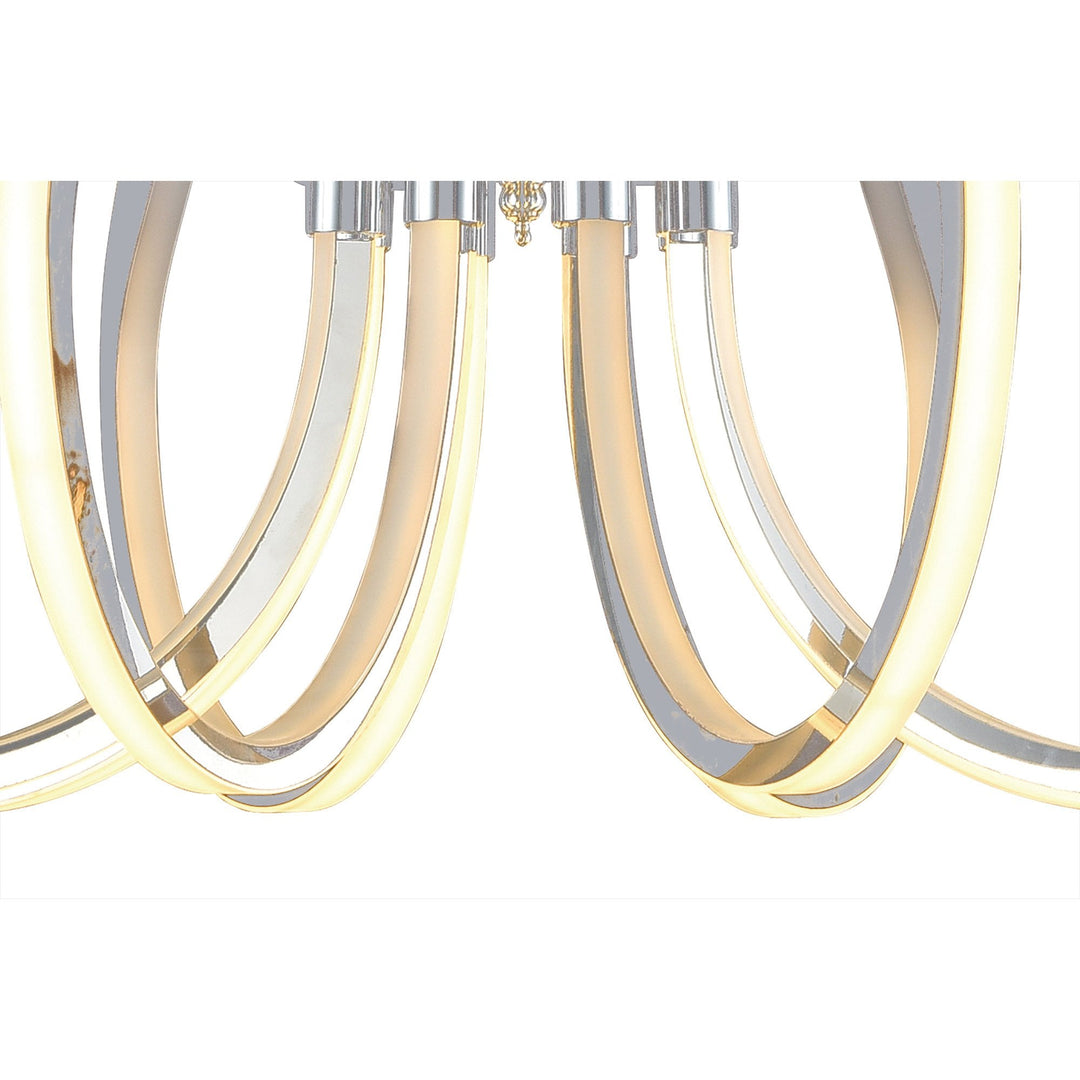 Mantra M5561 Versailles Pendant LED Light Polished Chrome White Acrylic