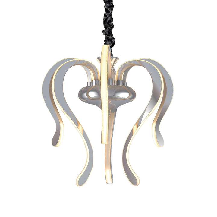 Mantra M5564 Versailles Pendant LED Light Polished Chrome White Acrylic