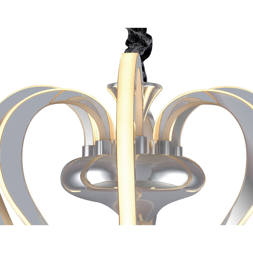 Mantra M5564 Versailles Pendant LED Light Polished Chrome White Acrylic