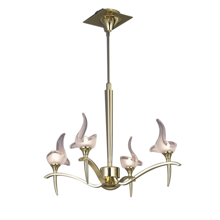 Mantra M0323PB Viena Telescopic Pendant Round 4 Light G9 Polished Brass