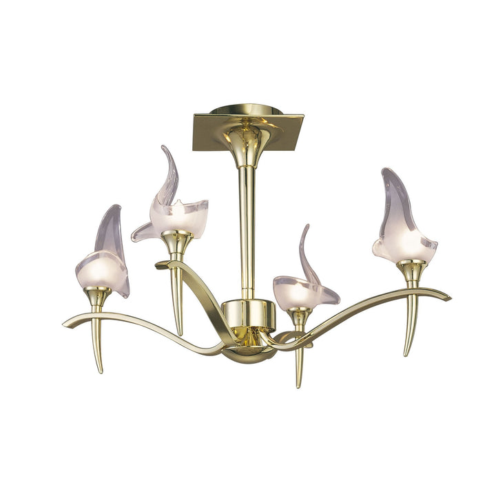 Mantra M0325PB Viena Semi Flush Round 4 Light G9 Polished Brass