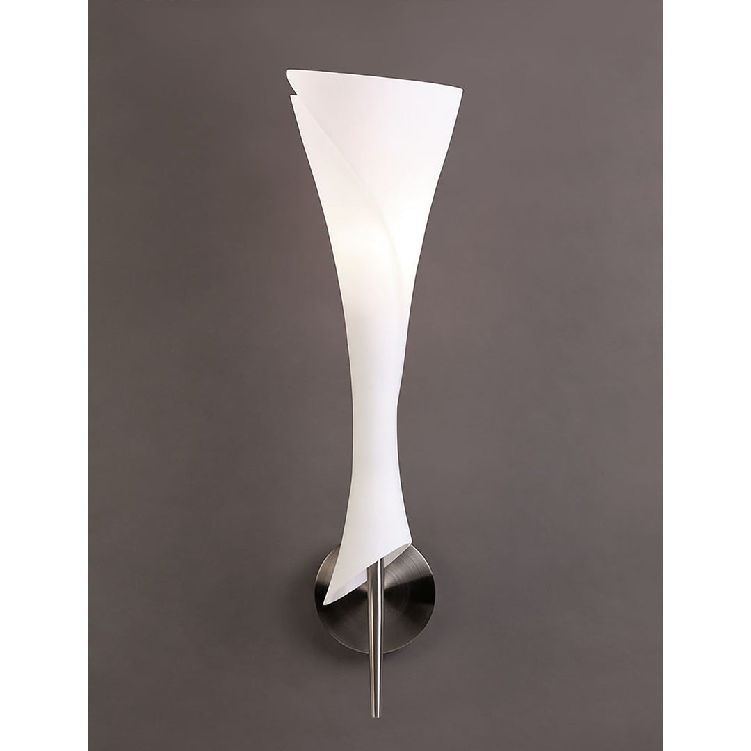 Mantra M0773 Zack Wall Lamp 1 Light E14 Satin Nickel