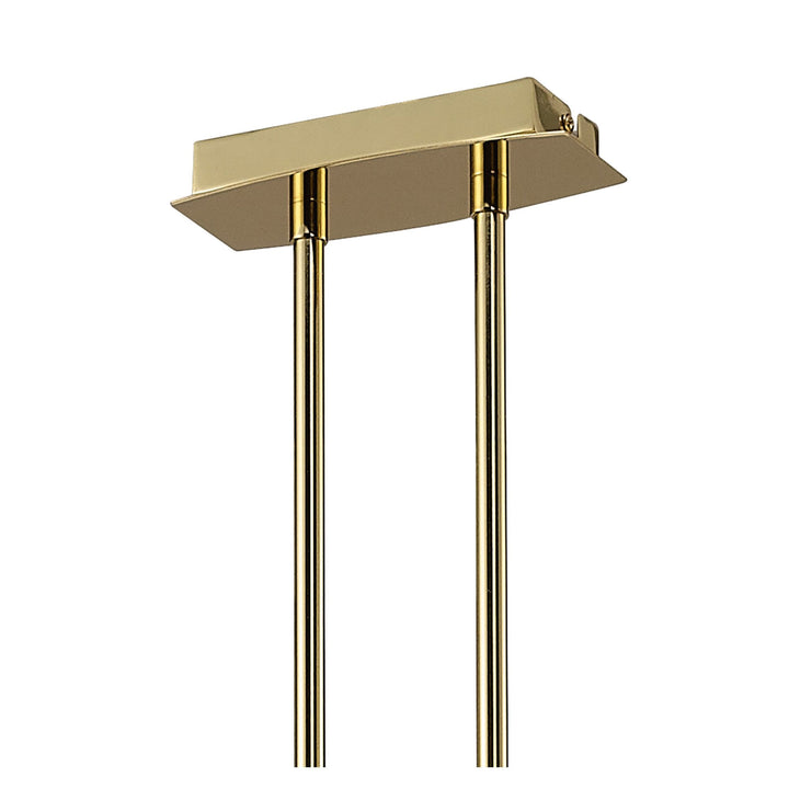 Mantra M1444PB Zen Rectangular Telescopic Convertible To Semi Flush 8 Light G9 Polished Brass