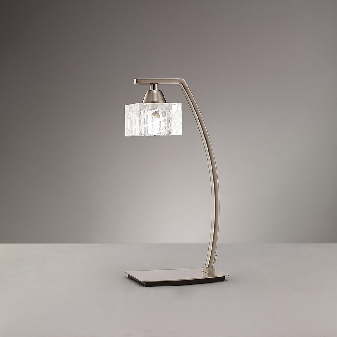 Mantra M1447SN Zen Table Lamp 1 Light Satin Nickel