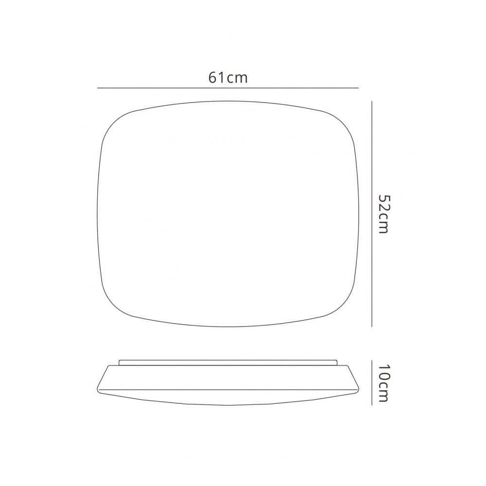 Mantra M4870 Quatro Ceiling LED Dimmable White Acrylic