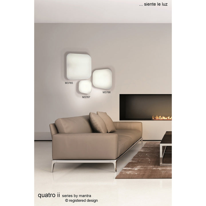 Mantra M3767 Quatro Ceiling/Wall Small LED White Acrylic