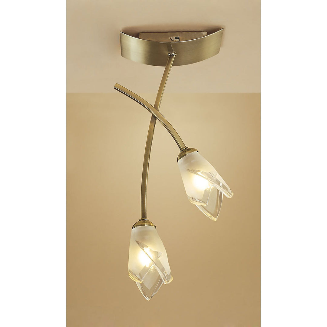 Mantra M0188AB Pietra Ceiling 2 Light G9 Antique Brass