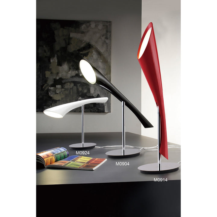 Mantra M0924 Pop Table Lamp 1 Light E27 Gloss White/White Acrylic/Polished Chrome