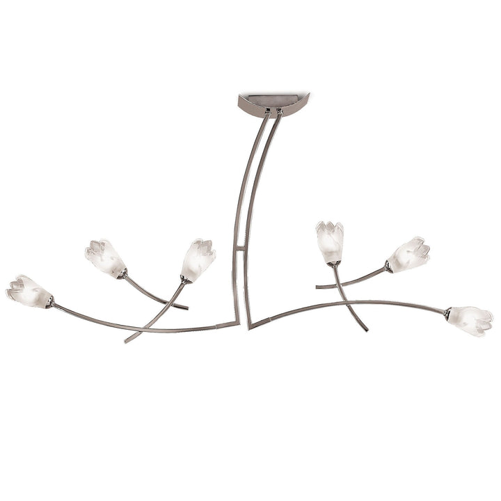 Mantra M0191 Pietra Linear Pendant 2 Arm 6 Light G9 Polished Chrome