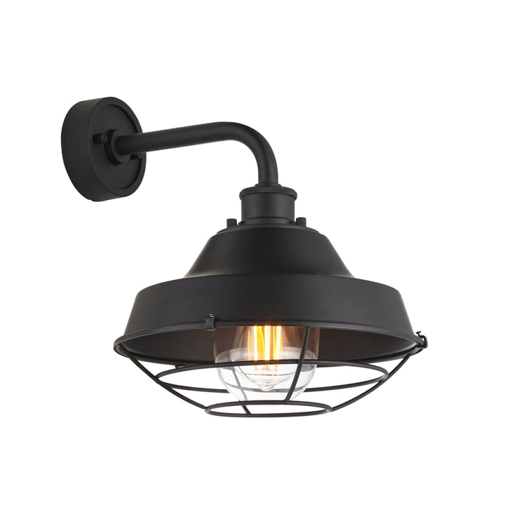 Nelson Lighting NL945888 Outdoor Wall 1 Light Textured And Matt Black With Clear Glass