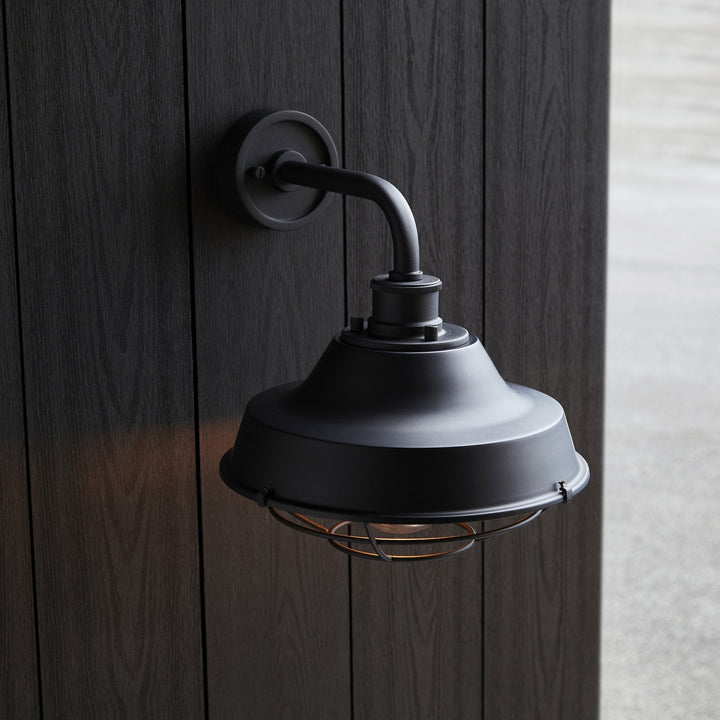 Nelson Lighting NL945888 Outdoor Wall 1 Light Textured And Matt Black With Clear Glass