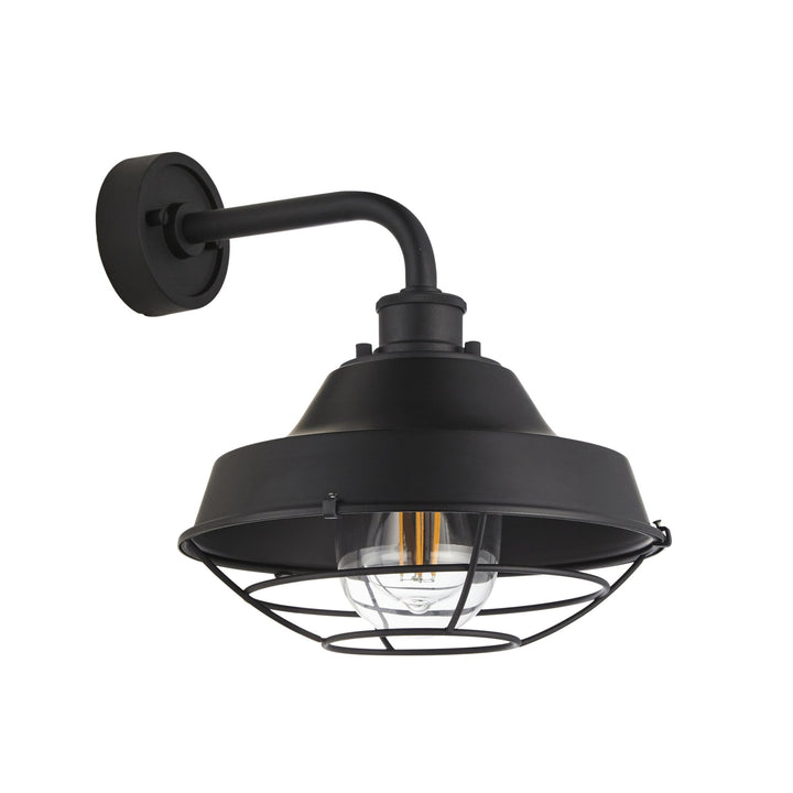 Nelson Lighting NL945888 Outdoor Wall 1 Light Textured And Matt Black With Clear Glass