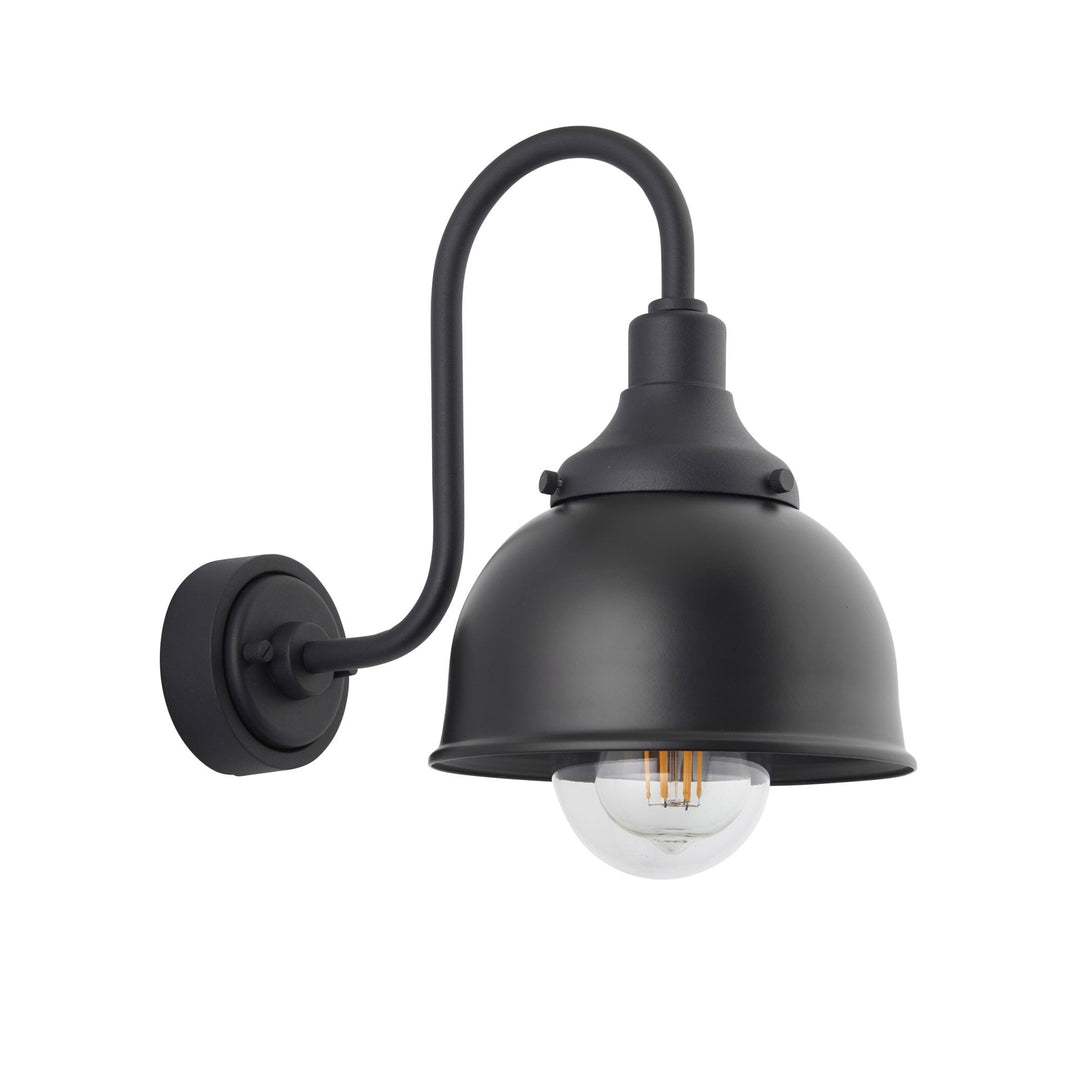 Nelson Lighting NL945891 Outdoor Wall 1 Light Textured And Matt Black With Clear Glass