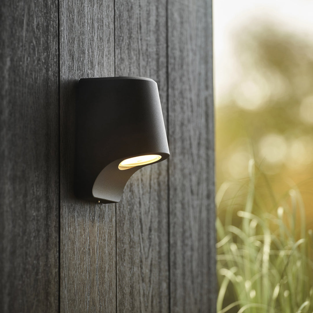 Nelson Lighting NL945948 Outdoor Wall LED Light Matt Black And Frosted Glass