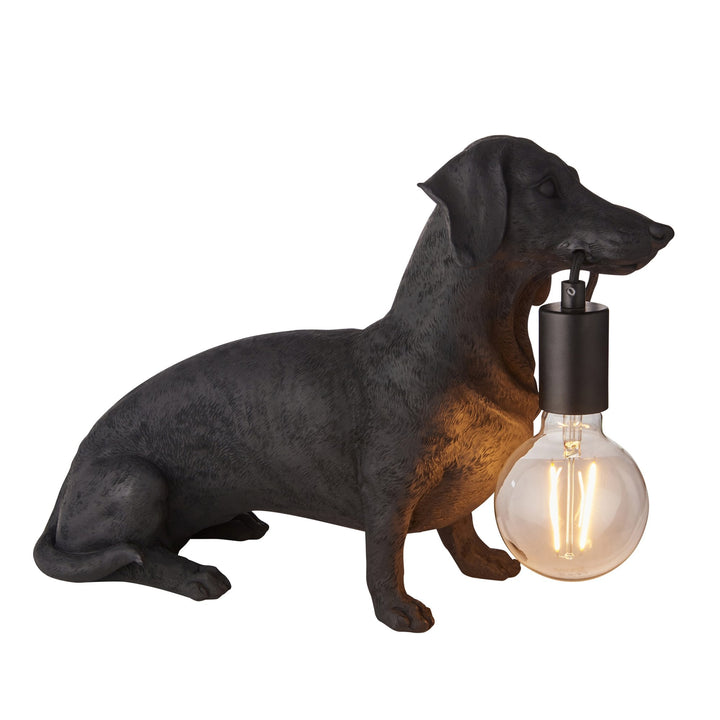 Nelson Lighting NL141188 Dog Table Lamp 1 Light Matt Black