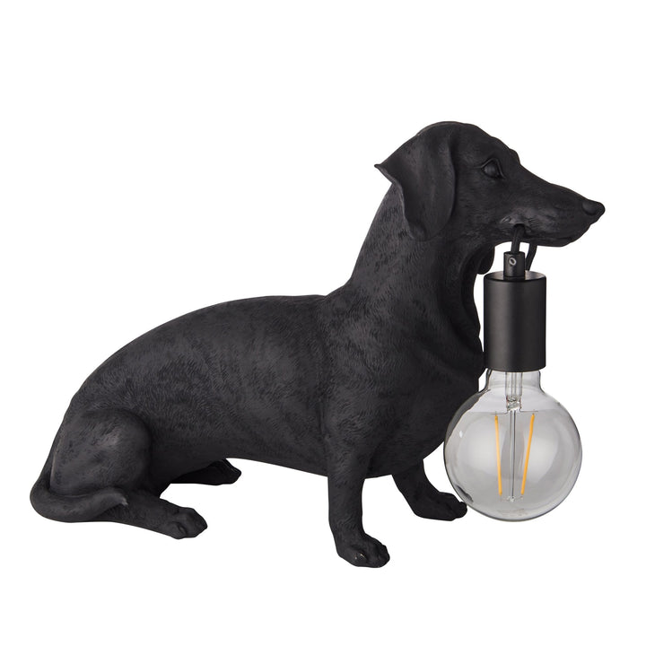 Nelson Lighting NL141188 Dog Table Lamp 1 Light Matt Black