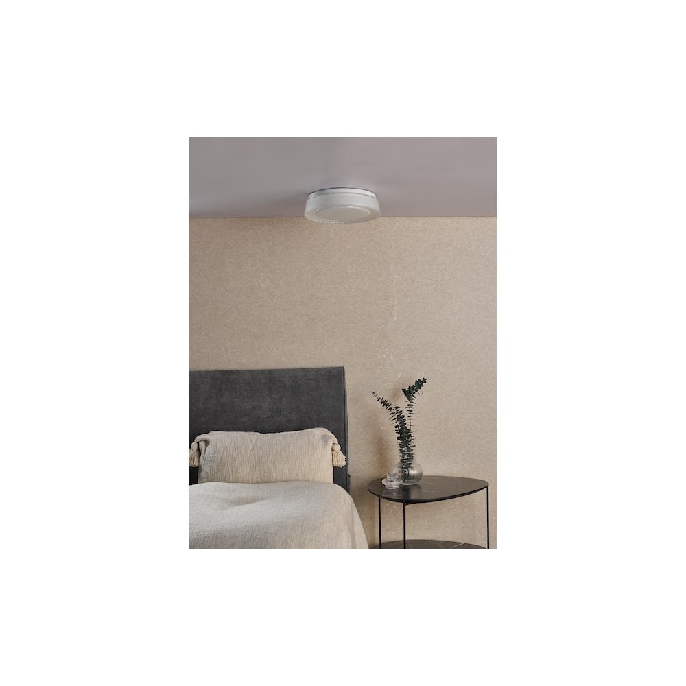 Dar UDE522 | Udell Flush LED | White Acrylic Ceiling Light
