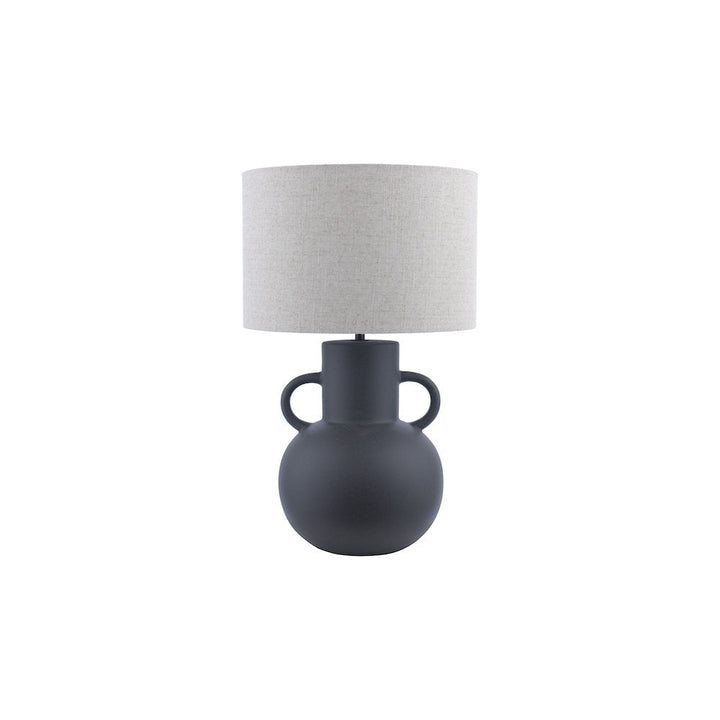 Dar URN4222 | Urn Ceramic Table Lamp | Black With Shade