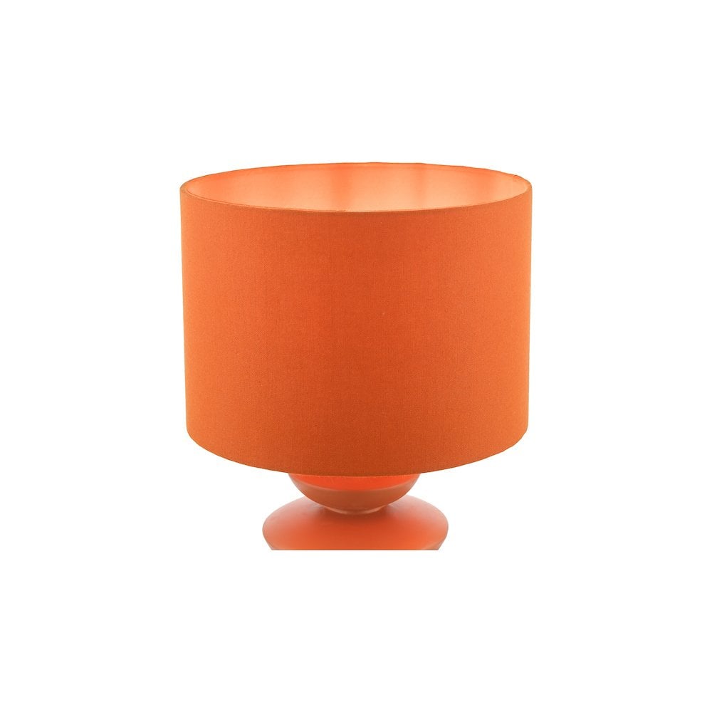 Dar DIS4211 | Discus | Ceramic Table Lamp | Orange | With Shade