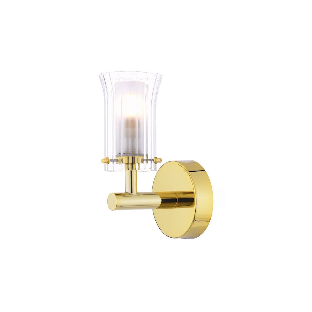 Dar ELB0735 | Elba | Polished Gold Bathroom Wall Light