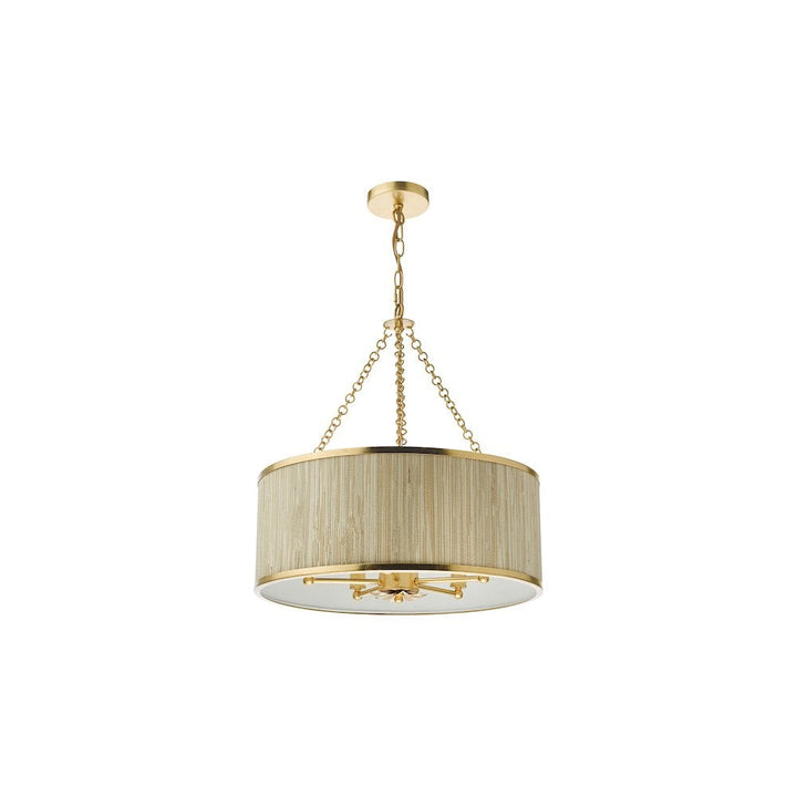 Dar FEN0535 | Fenella | 5-Light Pendant | Gold Leaf