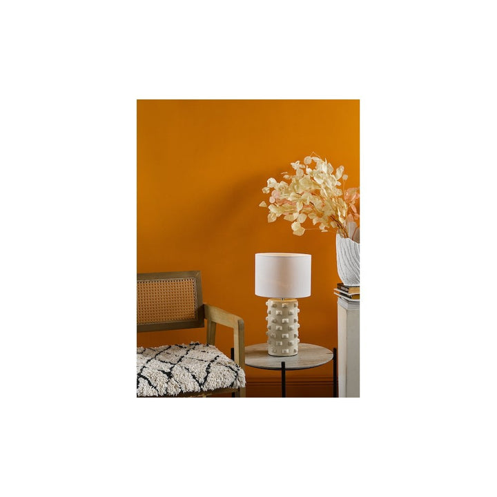 Dar GEO422 | Georgina Table Lamp | White with Shade