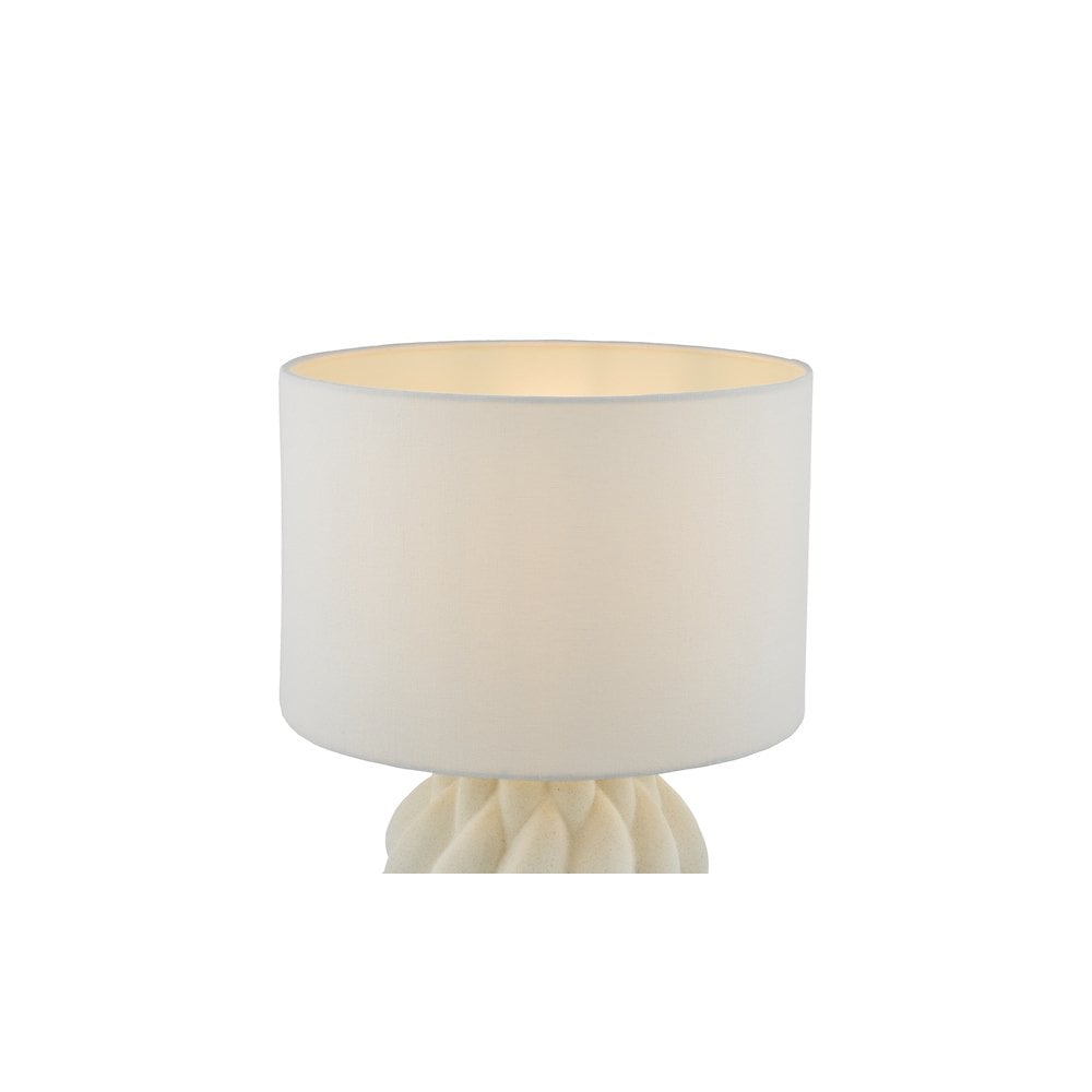 Dar IDO422 | Idonia Table Lamp | White Textured Base with Shade