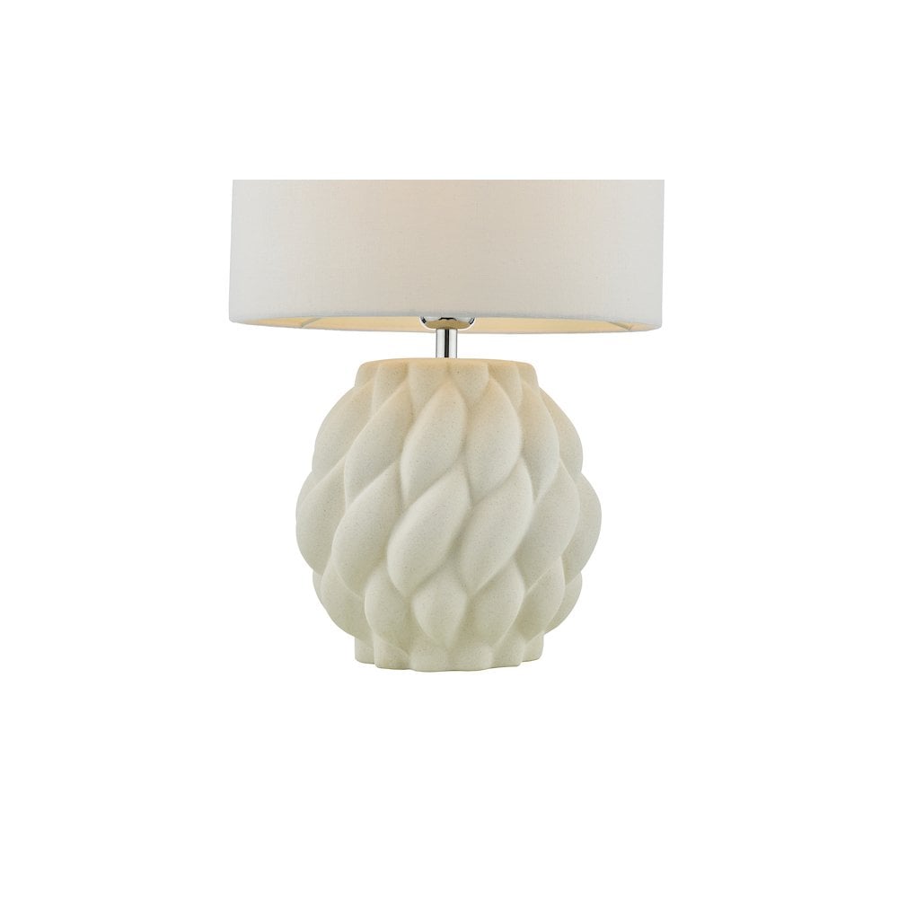 Dar IDO422 | Idonia Table Lamp | White Textured Base with Shade