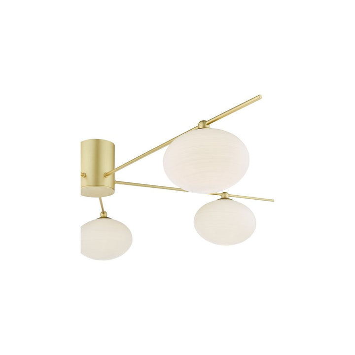 Dar JAS5435 | Jasper | 5 Light Semi-Flush Ceiling Light | Satin Gold