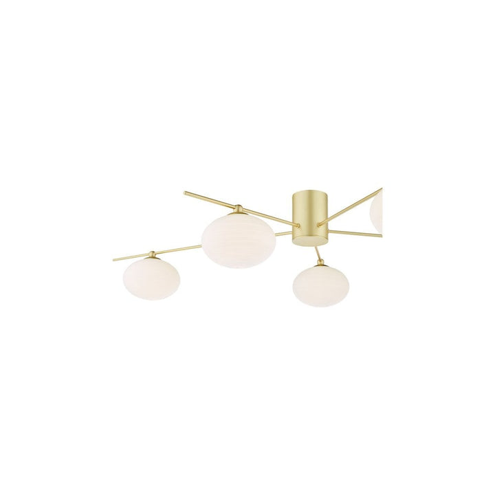 Dar JAS5435 | Jasper | 5 Light Semi-Flush Ceiling Light | Satin Gold