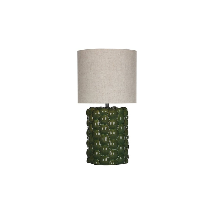 Dar JAY4224 | Jayden Table Lamp | Green Reactive Glaze with Shade