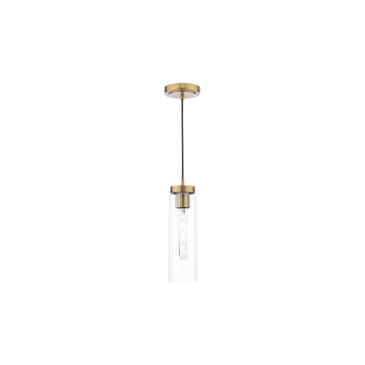 Dar JOD0163 | Jodelle Pendant | Polished Bronze and Glass