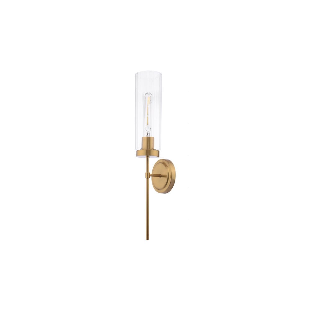 Dar JOD0763 | Jodelle Wall Light | Polished Bronze and Glass