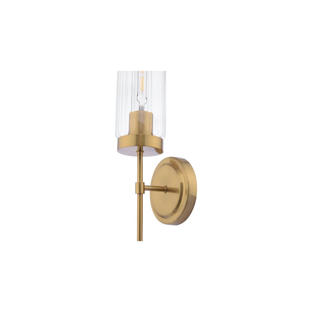 Dar JOD0763 | Jodelle Wall Light | Polished Bronze and Glass